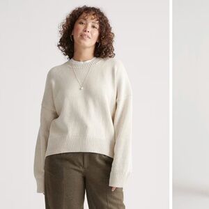 Quince 100% Organic Cotton Boyfriend Crew Sweater